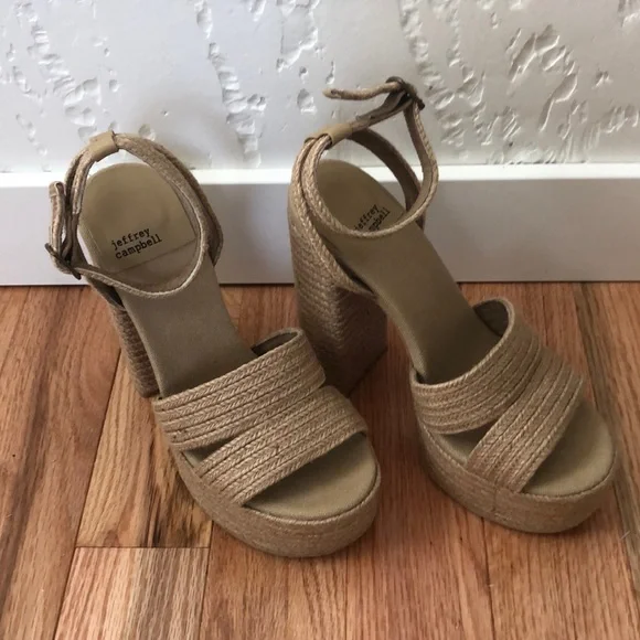 SOLD NEW Jeffrey Campbell✨Yawl Ankle Strap Platform Sandal - Picture 4 of 9